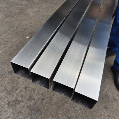 50x50mm Satin Stainless Steel Square Tube 201 304 316, 1.2 ∼ 3.5mm Độ dày tường