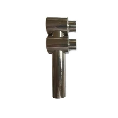 304 316 Thép không gỉ tay cầm thanh chéo cho đường ống vỉa hè tròn, lỗ mù và lỗ xuyên