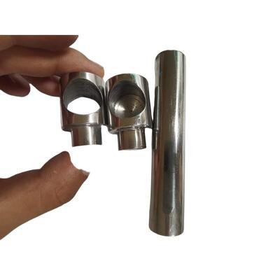 304 316 Thép không gỉ tay cầm thanh chéo cho đường ống vỉa hè tròn, lỗ mù và lỗ xuyên