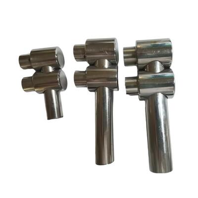 304 316 Thép không gỉ tay cầm thanh chéo cho đường ống vỉa hè tròn, lỗ mù và lỗ xuyên
