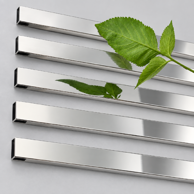 30x10mm SUS 304 316 201 8K Mirror Polished Stainless Steel Rectangular Tube cho đồ nội thất phòng tắm