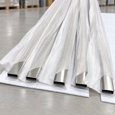 30x10mm SUS 304 316 201 8K Mirror Polished Stainless Steel Rectangular Tube cho đồ nội thất phòng tắm