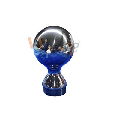 Thang 304 316 Thiết bị cầu thang thép không gỉ 80mm Dia thép không gỉ Quảng trường trang trí bóng cho 50,8mm 2 inch ống tròn