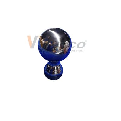 Thang 304 316 Thiết bị cầu thang thép không gỉ 80mm Dia thép không gỉ Quảng trường trang trí bóng cho 50,8mm 2 inch ống tròn