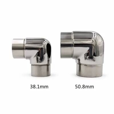 SS201, SS304 & SS316 Thép không gỉ 90 ° Cúp tay cầm ngắn cho ống tròn 25.4 ∼ 50.8 mm