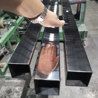201 304 316 lớp ống xơ kim 100mmx100mm Cỡ lớn ống vuông thép không gỉ 1,5mm-5,0mm Độ dày