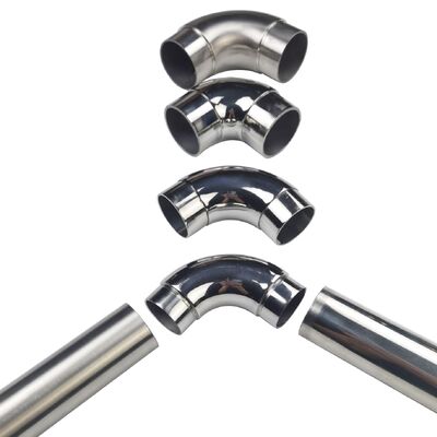 Đầu nối ống tay vịn bằng thép không gỉ loại 201/304/316 với bề mặt hoàn thiện tùy chỉnh, có sẵn kích thước Metric và Inch