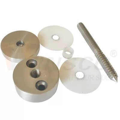 Hairline Đen satin M10 quảng cáo vít AISI 304 316 Stainless Steel Standoff Pin Glass Adaptor phù hợp cho 8mm-12mm 24mm