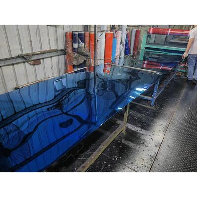 SS 201 Bảng thép không gỉ Lăn lạnh 1.2mm 1.5mm Sapphire Blue Mirror