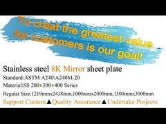 Gương thép không gỉ 304 Titanium Gold 1219mm để trang trí